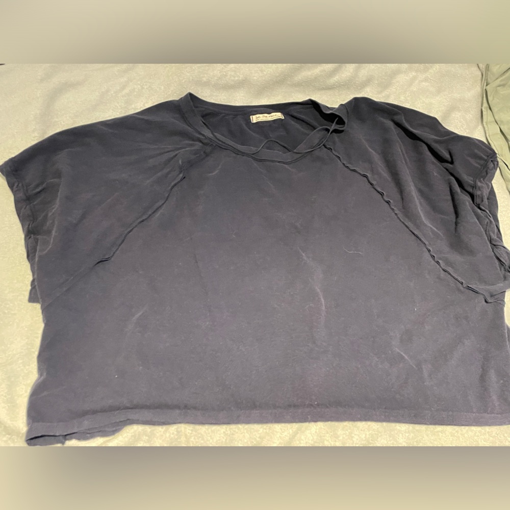Free People Cc Tee Over sized off shoulder shirt sz large